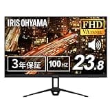 【Amazon.co.jp限定】アイリスオーヤマ モニター 24インチ スピーカー内蔵 VAパネル HDMI VGA 角度調整可能 FHD 1920x1080 100Hz 14ms ブルーライト軽減 フレームレス VESA対応 DT-GF233R-Bの商品画像