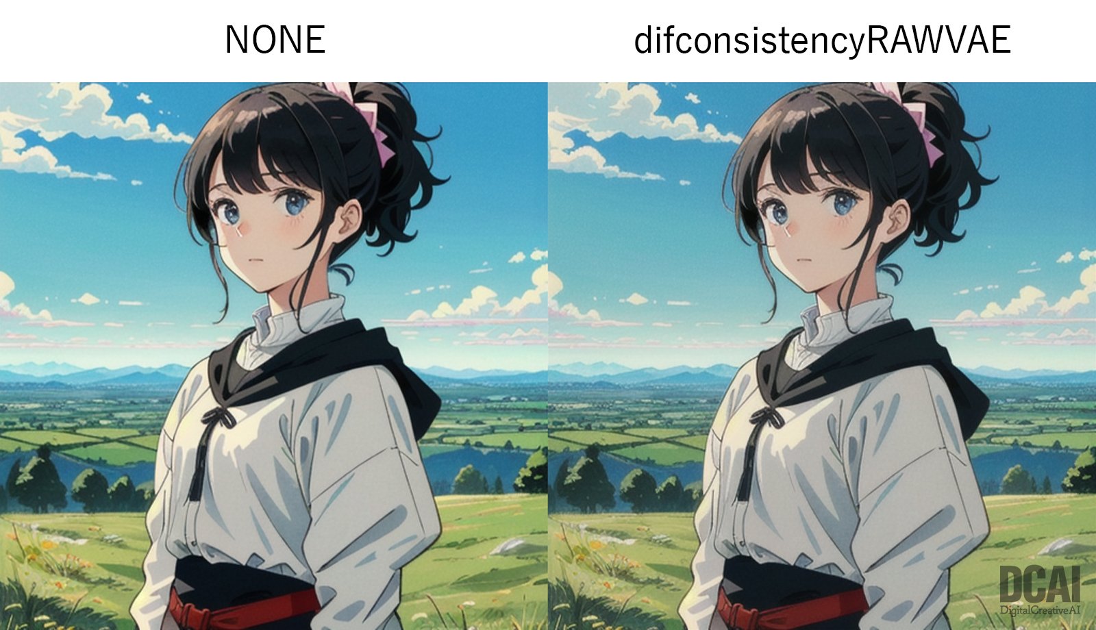 difConsistency RAW VAEの比較画像