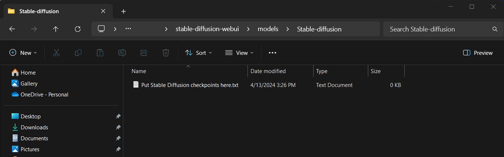 Checkpoint Model Installation Location