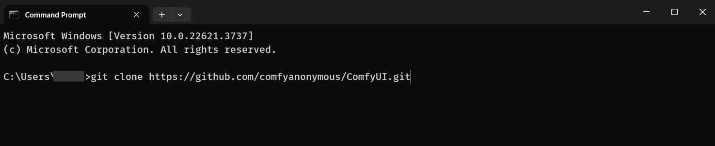 ComfyUI git clone command