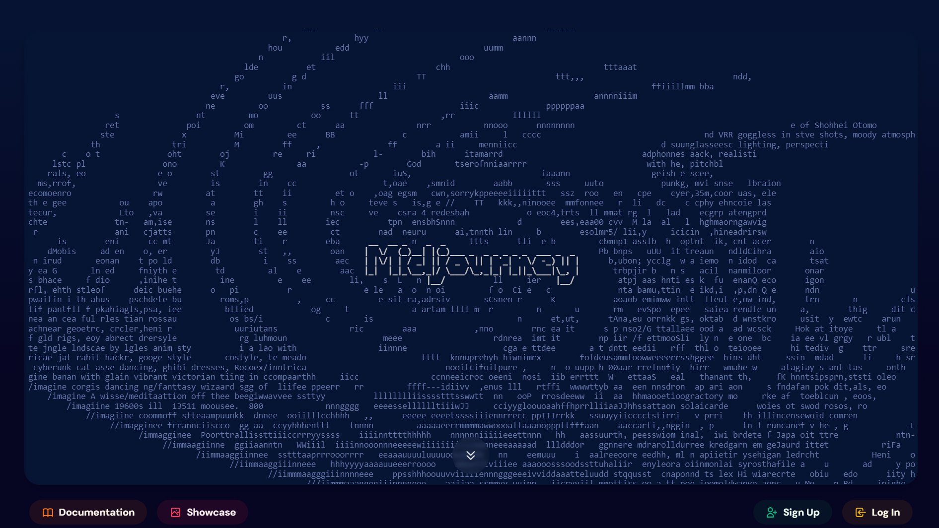 Midjourneryのホームページ