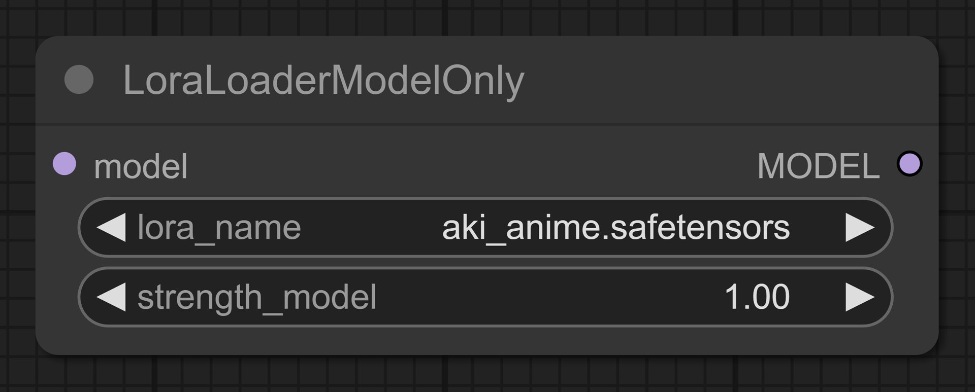 LoraLoaderModelOnlyノード