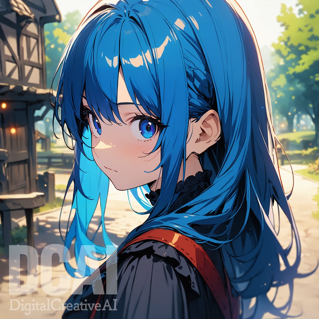 blue hairのサンプル