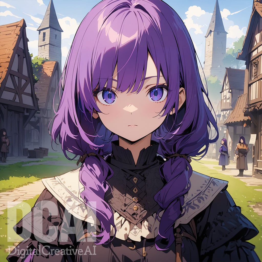 purple hairのサンプル